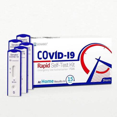 مجموعة الاختبار الذاتي السريع Genabio COVID-19، نتائج 15 دقيقة، مسحة أنف قصيرة غير جراحية، مؤهلة للتعويض عن HSA/FSA (3672 عبوة، 7344 اختبارًا إجماليًا) in Kuwait