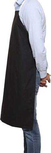 EISCO Rubber Vinyl Apron, Medium (27" W x 36" L) - Adjustable Bib Apron for Dishwashing, Butcher, Laboratory - Black in Kuwait