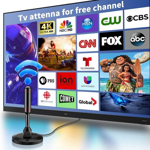 تلفزيون 22 بوصة مع هوائي كومبو لمشغل DVD، هوائي للتلفزيون الذكي للقنوات المحلية، سهل التركيب، استقبال طويل المدى in Saudi Arabia