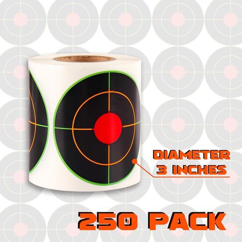Highwild 3 Inch Splatter Adhesive Bullseye Shooting Target Stickers - Splash Effect of Multiple Colors - 250 Pack in Saudi Arabia