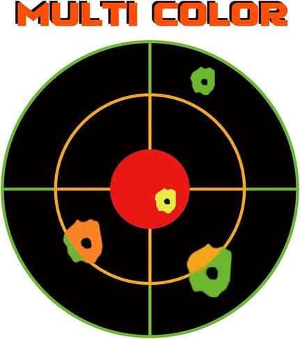 Highwild 3 Inch Splatter Adhesive Bullseye Shooting Target Stickers - Splash Effect of Multiple Colors - 250 Pack in Saudi Arabia