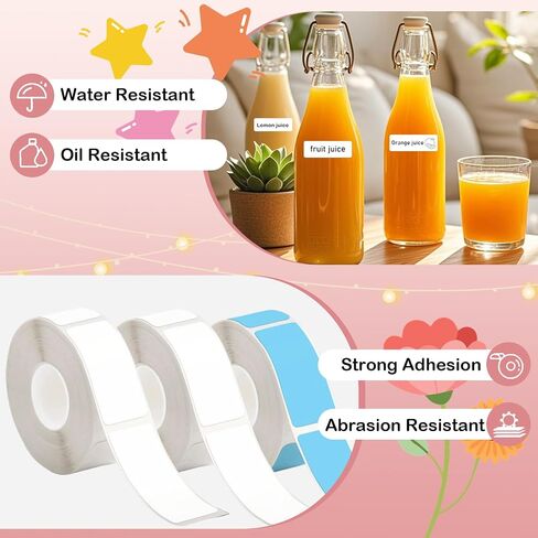 3 Rolls Label Maker Tapes, Totall 540 PCS Label Sticker Tape-12mm×30mm(0.47"x1.18") Thermal Self-Adhesive Waterproof Paper for D30 P11 Printer, Adhesive Tapes for Office Household Supplies in Saudi Arabia