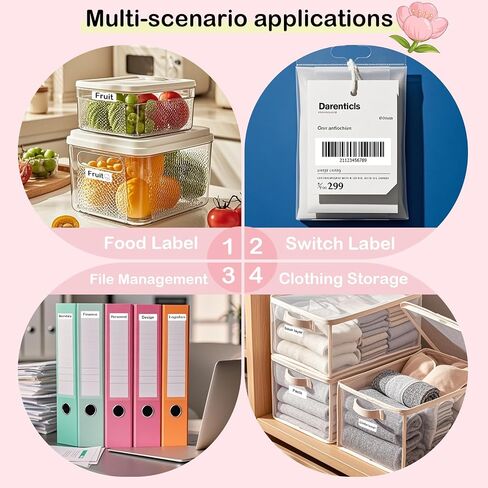 3 Rolls Label Maker Tapes, Totall 540 PCS Label Sticker Tape-12mm×30mm(0.47"x1.18") Thermal Self-Adhesive Waterproof Paper for D30 P11 Printer, Adhesive Tapes for Office Household Supplies in Saudi Arabia