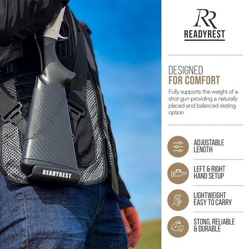 ReadyRest Shotgun Rest Accessory for Sporting Clays, Trap Shooting, Pheasant and Dove Hunting | Made in The USA in Saudi Arabia