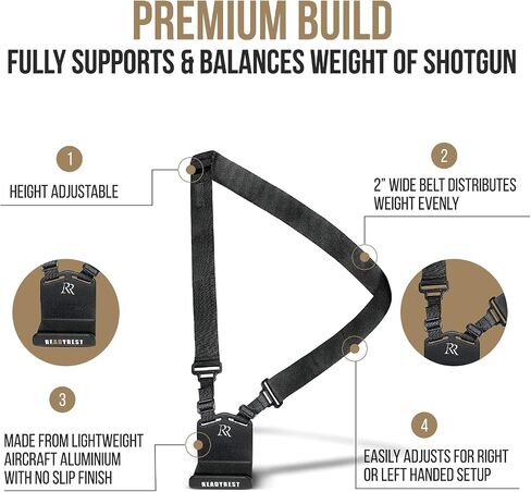 ReadyRest Shotgun Rest Accessory for Sporting Clays, Trap Shooting, Pheasant and Dove Hunting | Made in The USA in Saudi Arabia