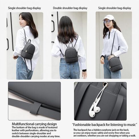 Multi Multipurpose Backpack,Casual Daypack,Work,Daypack Bag,Holds mobile phones, cosmetics, mobile power, tissues, etc.Apricot,Black in Saudi Arabia