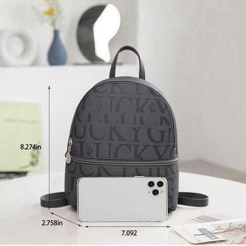 Multi Multipurpose Backpack,Casual Daypack,Work,Daypack Bag,Holds mobile phones, cosmetics, mobile power, tissues, etc.Apricot,Black in Saudi Arabia