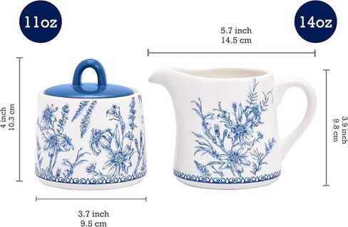 Bico Red Spring Bird Ceramic Sugar and Cream Set, Dishwasher Safe in Saudi Arabia