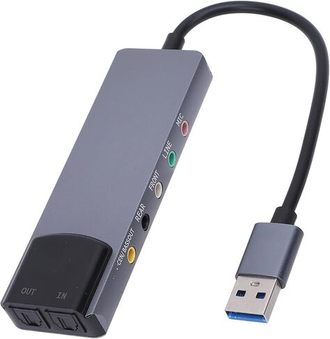 بطاقة صوت خارجية VBESTLIFE، محول صوت USB 5.1 7.1 قناة مع تقليل الضوضاء لنظام Wins 98، ME، 2000 7، 8 in Saudi Arabia