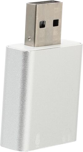 NUOBESTY Aluminum USB External Stereo Sound Adapter with Microphone and Headphone Jack Compact Durable USB Audio Adapter for Laptops Desktops Sound Card Compatible with Audio Devices in Kuwait