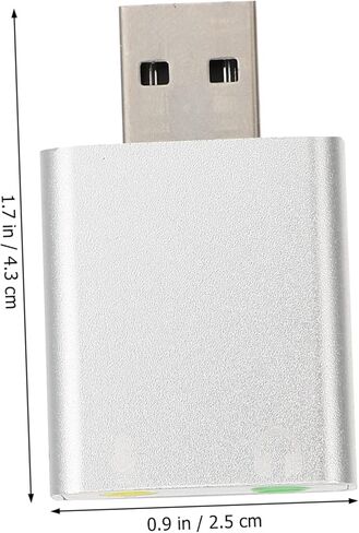 محرك الأقراص الألومنيوم USB محول الصوت بطاقة صوت ستيريو خارجية مع ميكروفون ومقبس سماعة الرأس لأجهزة الكمبيوتر المحمول المكتبية in Kuwait