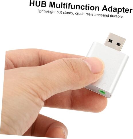 محرك الأقراص الألومنيوم USB محول الصوت بطاقة صوت ستيريو خارجية مع ميكروفون ومقبس سماعة الرأس لأجهزة الكمبيوتر المحمول المكتبية in Kuwait