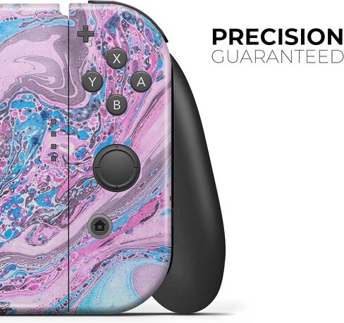 Design Skinz - Compatible with Nintendo DSi XL - Skin Decal Protective Scratch-Resistant Removable Vinyl Wrap Cover - Vivid Pink and Teal Oil Mix in Saudi Arabia