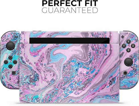Design Skinz - Compatible with Nintendo DSi XL - Skin Decal Protective Scratch-Resistant Removable Vinyl Wrap Cover - Vivid Pink and Teal Oil Mix in Saudi Arabia