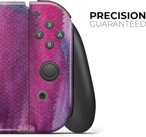 Design Skinz - متوافق مع وحدة تحكم Nintendo Switch + Joy-Con - غطاء حماية من الفينيل مقاوم للخدش وقابل للإزالة - ألوان مائية مختلطة بنفسجية in Saudi Arabia