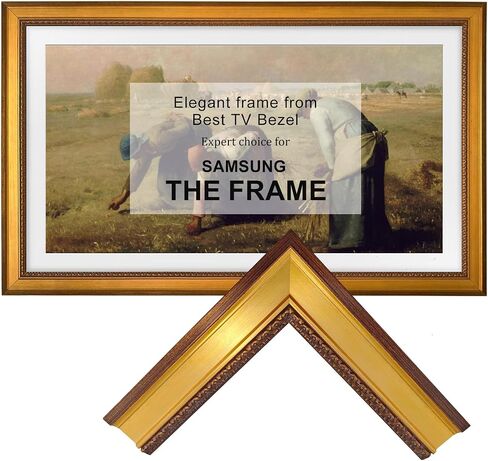 Antique Gold Frame for Samsung The Frame TV, Compatible ONLY with Samsung The Frame TV (32'',43",50",55",65",75",85", Fits 2021-2025&PRO, LS03A/B/C/D/FA/FW) (Gilded Rococo, 55-LS03) in Saudi Arabia
