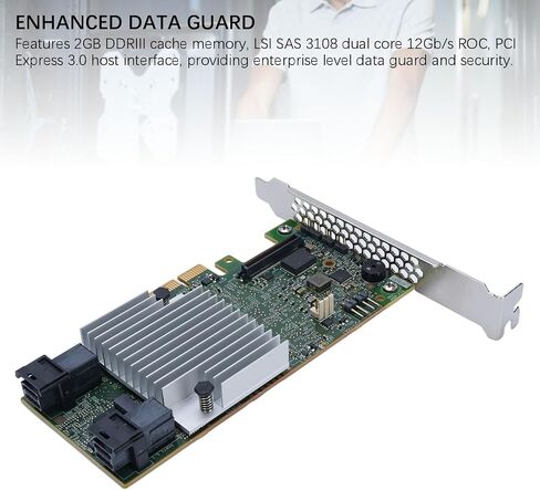 وحدة تحكم PUSOKEI LSI SAS، بطاقة تحكم 8 منافذ SAS PCIE 3.0 بسرعة 12 جيجابت في الثانية، مع ذاكرة تخزين مؤقت DDRIII سعة 2 جيجابايت و0 1 5 6 10 50 60، لمركز بيانات محطة عمل خادم سطح المكتب in Kuwait