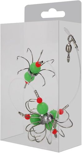 Luminous Octopus String Hook High Carbon Steel Fishing Barbed String Hook Fishing Tackle Gear in Saudi Arabia