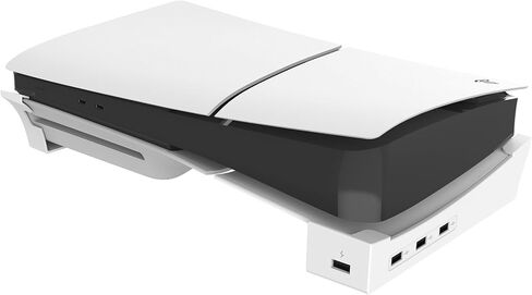 Horizontal Stand with 3 USB 2.0 Ports & 1 Fast Charging Port Base Bracket Holder Compatible for PS5 Slim Console in Saudi Arabia
