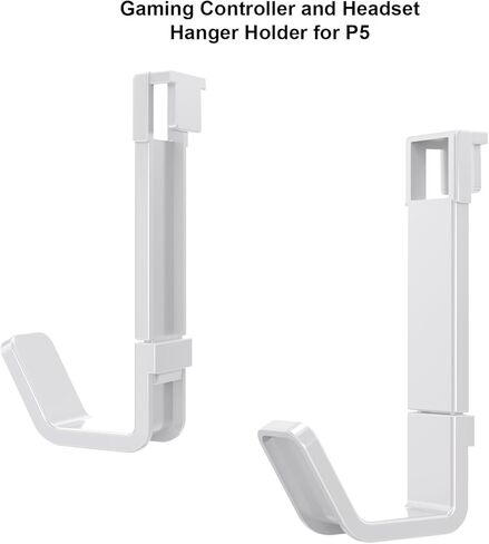 2 PCs Game Controller & Headsets Hanger Holder Convenient Storage No Screws Applicable for PS5 Slim Game Console in Saudi Arabia
