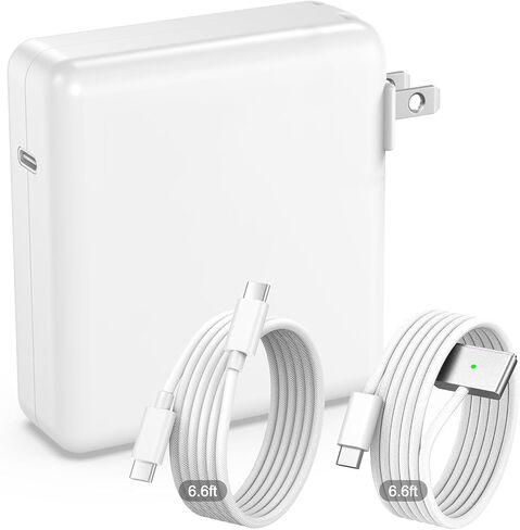 شاحن 140 واط لجهاز MacBook Pro 14 16 بوصة MacBook Air 13 15 بوصة 2025 2024 2023 2022 2021 M4 M3 M2 M1، محول طاقة 140 واط GaN، كابل USB C إلى 3 مغناطيسي 6.6FT، كابل USB C إلى C بطول 6.6FT in Saudi Arabia