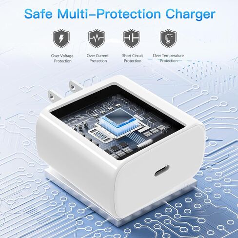 كتلة شاحن فائقة السرعة 45 وات، 2 حزمة شحن سريع من النوع C مع كابل شاحن USB C بطول 6 أقدام متوافق مع Samsung Galaxy S25 24 23 Ultra/+ /S22 Plus/S20، Tab S9/S8 Ultra، iPhone 17/16/15 in Kuwait