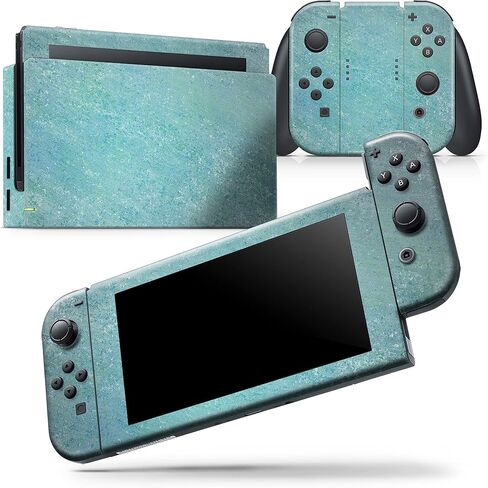 Design Skinz - متوافق مع Nintendo DSi XL - غطاء حماية من الفينيل مقاوم للخدش وقابل للإزالة - سطح أزرق مخضر مزخرف in Saudi Arabia