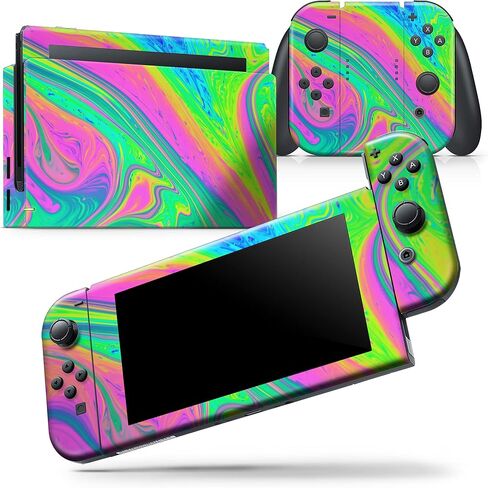 Design Skinz - Compatible with Nintendo DSi XL - Skin Decal Protective Scratch-Resistant Removable Vinyl Wrap Cover - Neon Color Fushion V3 in Saudi Arabia