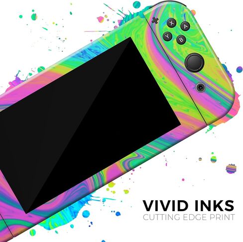 Design Skinz - Compatible with Nintendo DSi XL - Skin Decal Protective Scratch-Resistant Removable Vinyl Wrap Cover - Neon Color Fushion V3 in Saudi Arabia