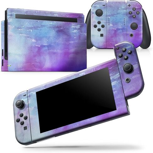 Design Skinz - Compatible with Nintendo DSi XL - Skin Decal Protective Scratch-Resistant Removable Vinyl Wrap Cover - Blotted Purple 896 Absorbed Watercolor Texture in Saudi Arabia