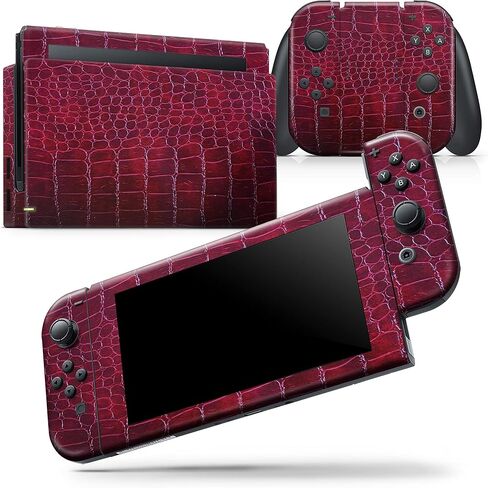 Design Skinz - Compatible with Nintendo DSi XL - Skin Decal Protective Scratch-Resistant Removable Vinyl Wrap Cover - Red Snake Skin Pattern V4 in Saudi Arabia