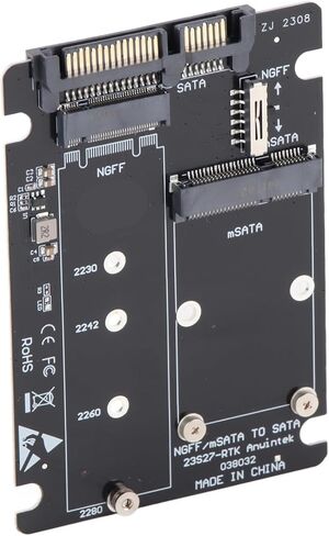 Drfeify SSD إلى بطاقة محول مع أدوات تثبيت ثابتة لتحويل M.2 وMSATA SSD، متوافقة مع أنظمة التشغيل المختلفة لمستخدمي الكمبيوتر in Kuwait