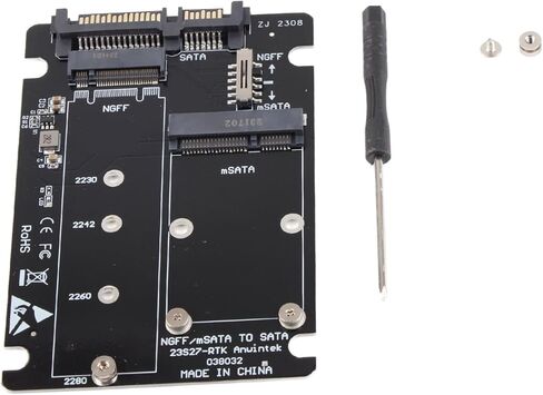Drfeify SSD إلى بطاقة محول مع أدوات تثبيت ثابتة لتحويل M.2 وMSATA SSD، متوافقة مع أنظمة التشغيل المختلفة لمستخدمي الكمبيوتر in Kuwait