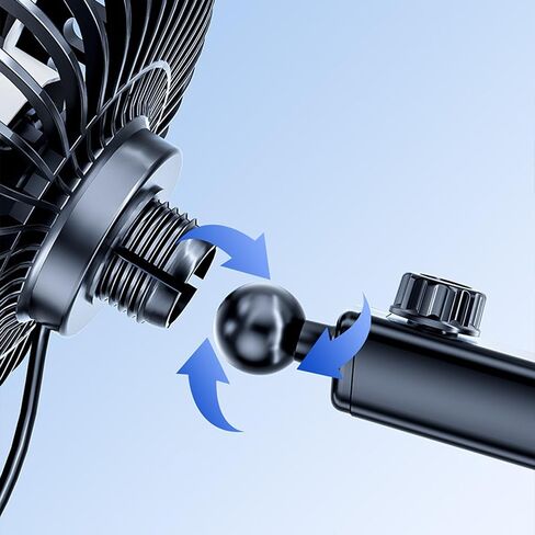 Car Suction Cup Fan USB Power Dashboard Windscreen Mount Cooling Interior Circulator 360 Degree Rotating Quiet Vehicle Fan in Saudi Arabia
