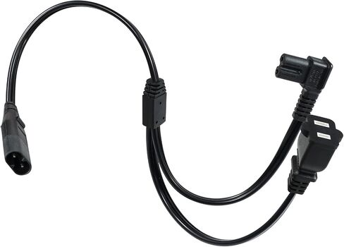 KUNCAN TV Power Splitter Cable - 1-Pack 1FT IEC C8 to C7 and NEMA 1-15R Splitter Extension Cord for Fire Stick, Roku, Chromecast, Apple TV, Google, LED Strip Lights, Samsung LG TCL Hisense HDTV in Kuwait