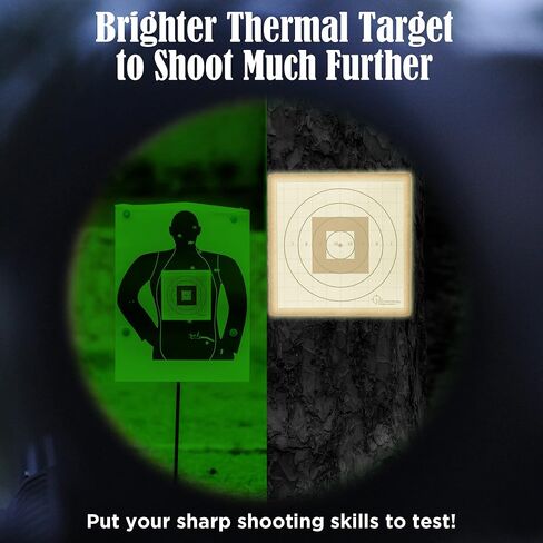 5-Pack Zeroing Thermal Targets with Bullseye – Extra-Bright Passive Rifle Shooting Targets for Outdoor Range Accuracy, No Tilting Needed in Saudi Arabia