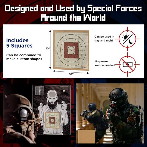 5-Pack Zeroing Thermal Targets with Bullseye – Extra-Bright Passive Rifle Shooting Targets for Outdoor Range Accuracy, No Tilting Needed in Saudi Arabia