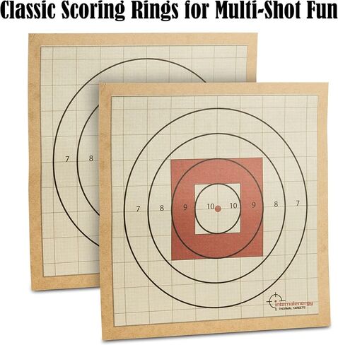 5-Pack Zeroing Thermal Targets with Bullseye – Extra-Bright Passive Rifle Shooting Targets for Outdoor Range Accuracy, No Tilting Needed in Saudi Arabia