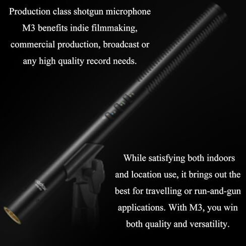 GODOX VDS-M3 Multi-Functional Supercardioid Condenser Shotgun Microphone,USB Interface,270° Adjustable Bracket,2000mAh Lithium Battery for 220h Recording Time in Saudi Arabia