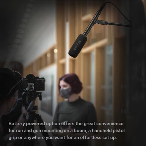 GODOX VDS-M3 Multi-Functional Supercardioid Condenser Shotgun Microphone,USB Interface,270° Adjustable Bracket,2000mAh Lithium Battery for 220h Recording Time in Saudi Arabia