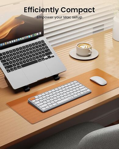 ProtoArc Backlit Compact Wireless Keyboard for Mac, K90-A Bluetooth Keyboard, Multi-Device, Low Profile, Fluid Quiet Typing, Rechargeable, Compatible with MacBook Pro/Air, iPad - Space Gray in Saudi Arabia