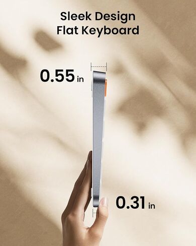 ProtoArc Backlit Compact Wireless Keyboard for Mac, K90-A Bluetooth Keyboard, Multi-Device, Low Profile, Fluid Quiet Typing, Rechargeable, Compatible with MacBook Pro/Air, iPad - Space Gray in Saudi Arabia