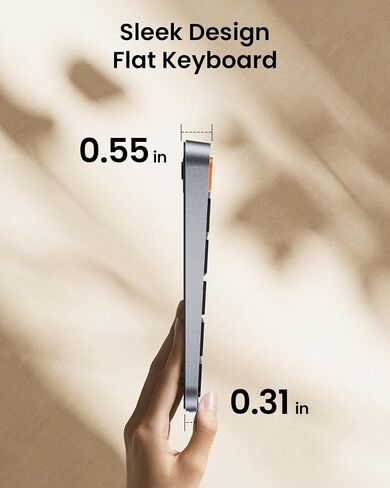 ProtoArc Backlit Compact Wireless Keyboard for Mac, K90-A Bluetooth Keyboard, Multi-Device, Low Profile, Fluid Quiet Typing, Rechargeable, Compatible with MacBook Pro/Air, iPad - Space Gray in Saudi Arabia