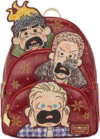 حقيبة ظهر Loungefly Twentieth Century Studios Home Alone بجيب ثلاثي متوسطة الحجم in Kuwait