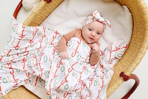 Copper Pearl Large Premium Knit Baby Swaddle Receiving Blanket Coastal in Saudi Arabia