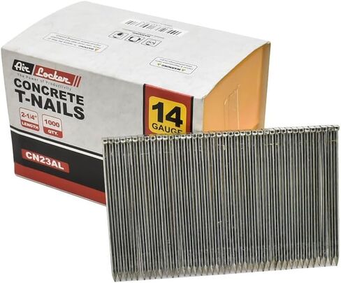 AIR LOCKER CN15AL 14 Gauge Concrete T-Nails for Concrete Nailers 1-1/2" Smooth Shank (1000/Pack) in Kuwait