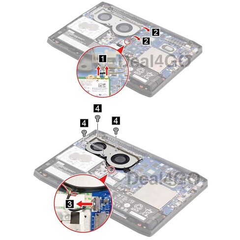 مروحة تبريد رسومات وحدة المعالجة المركزية Deal4GO CPU 5F10S13912 بديلة لجهاز Lenovo IdeaPad Gaming 3 15IMH05 15ARH05، 5-15IMH05 in Kuwait