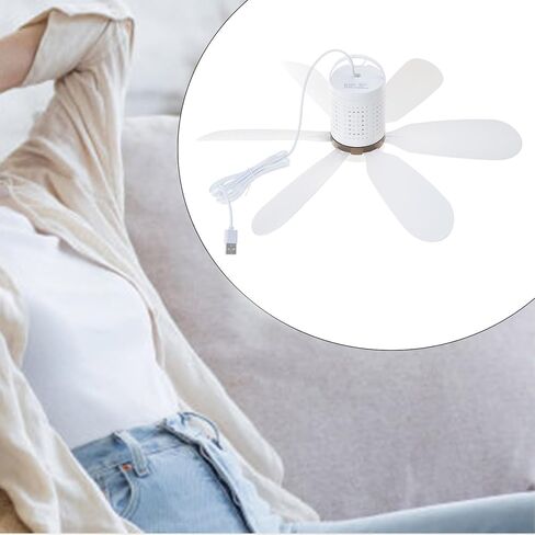 USB Fan 5V1A Hanging Ceiling 6Leaves For Camping And Travel Tent 5V 5W Quiet Operate USB Ceiling Fan in Saudi Arabia