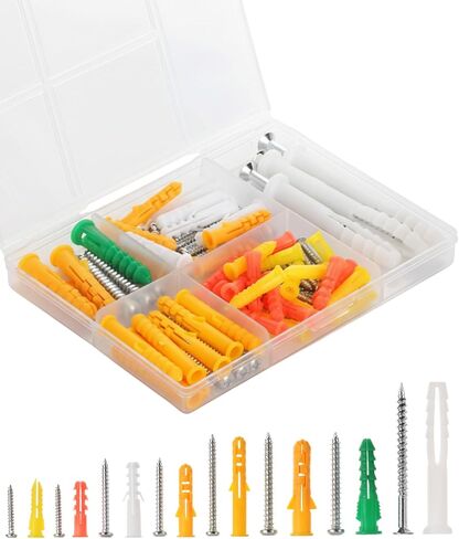 السيد Pen- مثبتات ومسامير للحوائط الجافة، 100 قطعة، مجموعة متنوعة، براغي ومرساة، طقم مرساة ومسامير للحوائط الجافة، طقم مرساة ومسامير، براغي ومرساة للحوائط الجافة، براغي تثبيت على الحائط الجاف in Kuwait