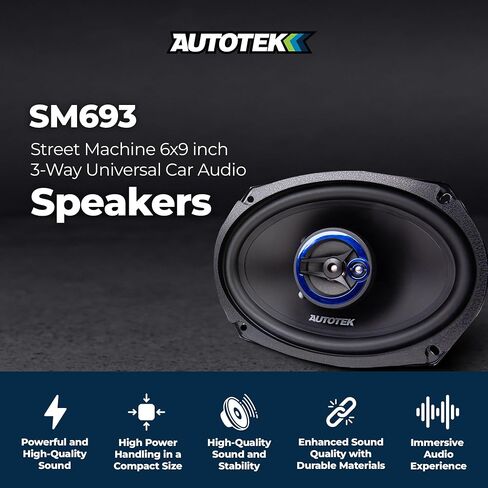 Hifonics Autotek Street Machine 6.5 بوصة 3 اتجاهات صوت السيارة مكبرات صوت عالمية محورية، و6 × 9 بوصة 3 اتجاهات صوت السيارة مكبرات صوت عالمية محورية، زوجان in Saudi Arabia